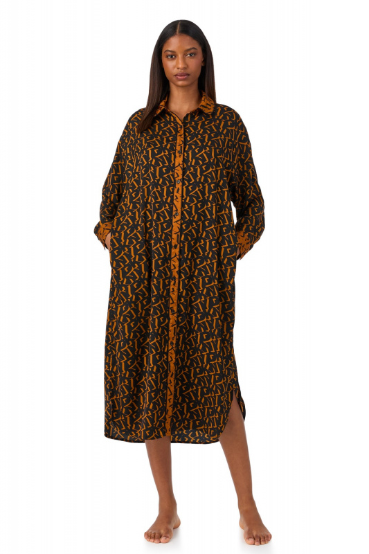 Рубашка DKNY Edgy & Elegant, черн/корич YI10081 Триумф 43 (Triumph)